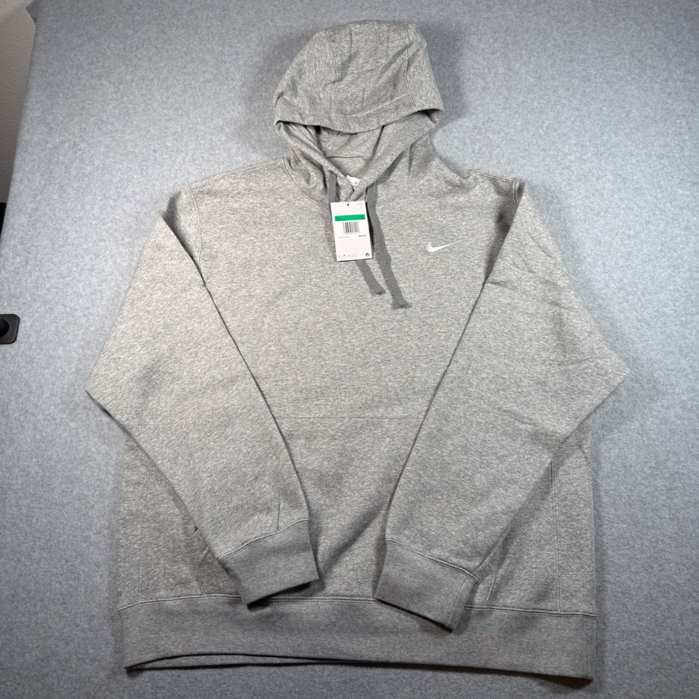 Nike‎ Mens Training Hoodie Grey Heather Fleece Pullover CJ1611-063 XL NWT